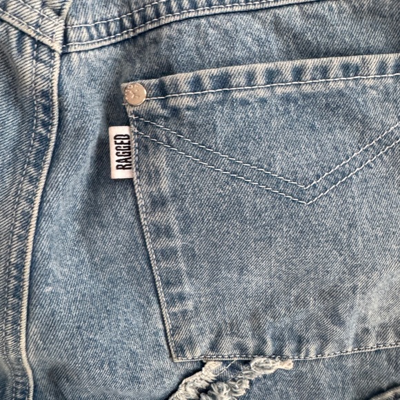 The Ragged Priest Gaze Jeans - Edgy Frayed Circle Seams Mom Fit Size 30 - Picture 4 of 8